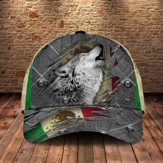 Wolf Mexico Vintage Classic Cap For Travel Adventures Weekend Wear And Casual Style