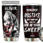 Wolf Kindness Your First Mistake Personalized 20 Oz Tumbler For Coffee Travel And Daily Drinks