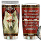 Wolf In Brave Life Kindness Personalized 20 Oz Tumbler For Coffee Travel And Daily Drinks