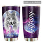 Wolf Loves Moon Personalized 20 Oz Tumbler For Coffee Travel And Daily Drinks