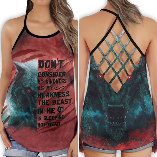 Wolf Kind Heart Wild Life Spirit Hollow Tank Top For Yoga Workouts And Festival Wear