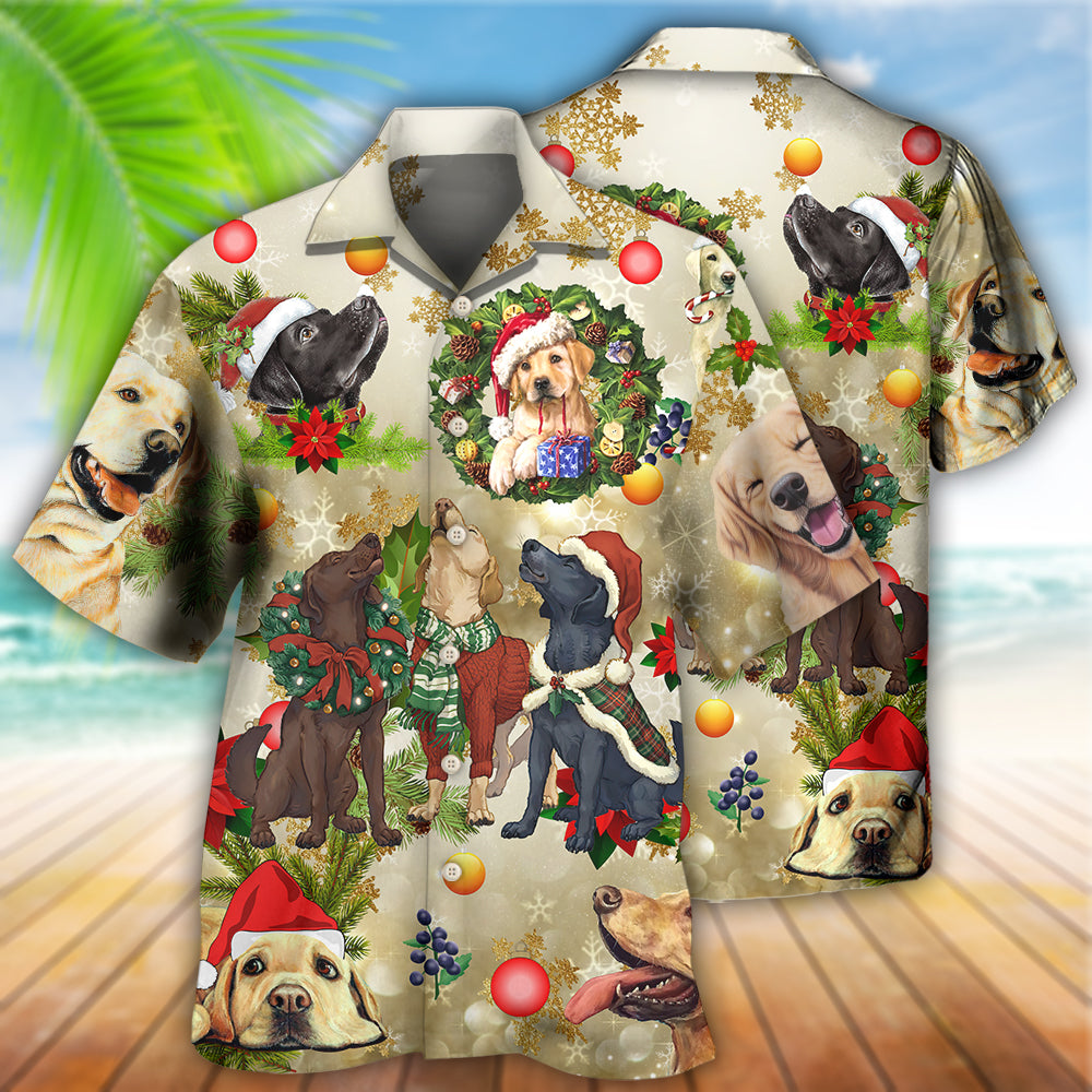 Labrador Retriever Christmas Hawaiian Shirt For Poolside Relaxation And Sunny Getaways