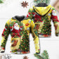 Yellow Santa Christmas Tree Hoodie For Festive Days Casual Adventures And Thoughtful Seasonal Gifting