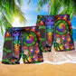Yoga Beach Shorts Pattern Detail For Casual Outings And Leisure And Relaxation