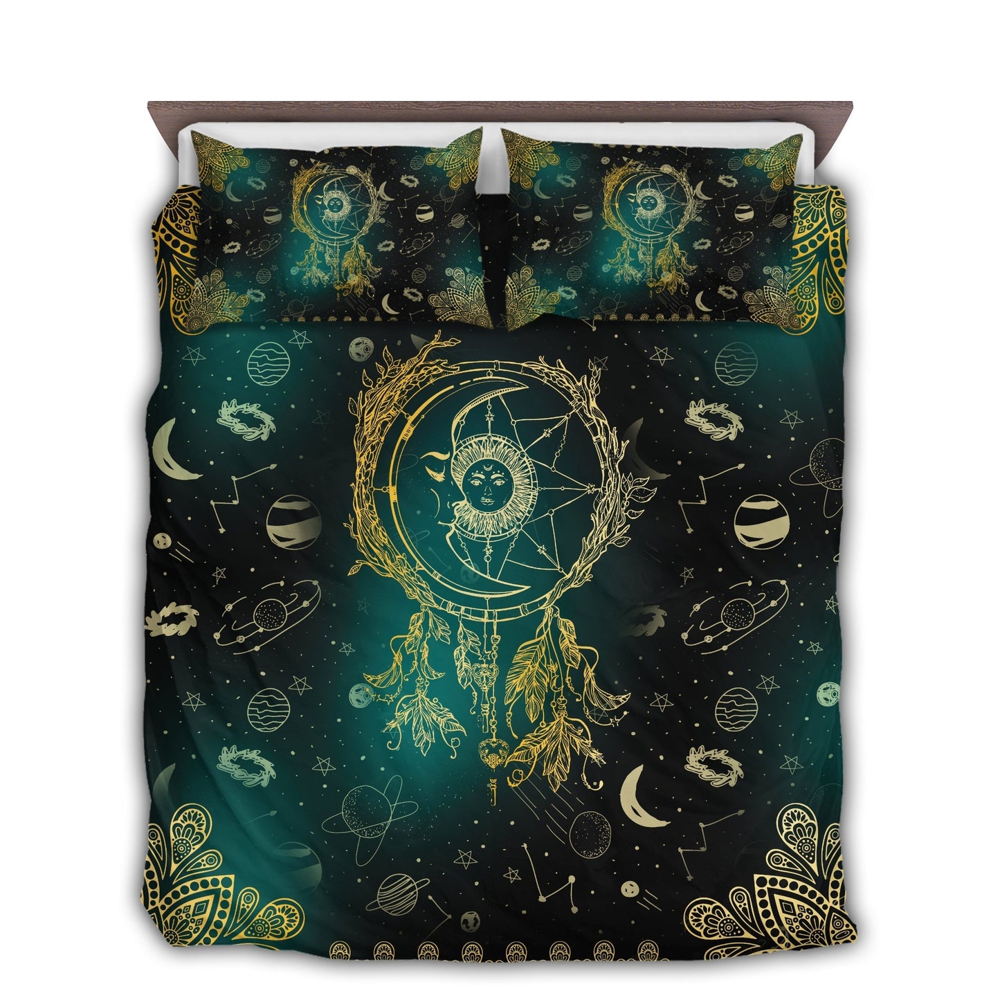 Yoga Peace Galaxy Bedding Cover For Boho Bedroom Decor