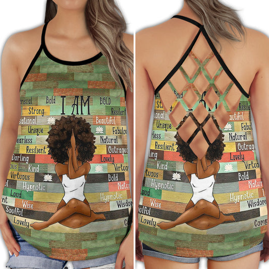 Yoga Meditation Peace White Minimal Calm Mind Art Hollow Tank Top For Yoga Workouts And Festival Wear
