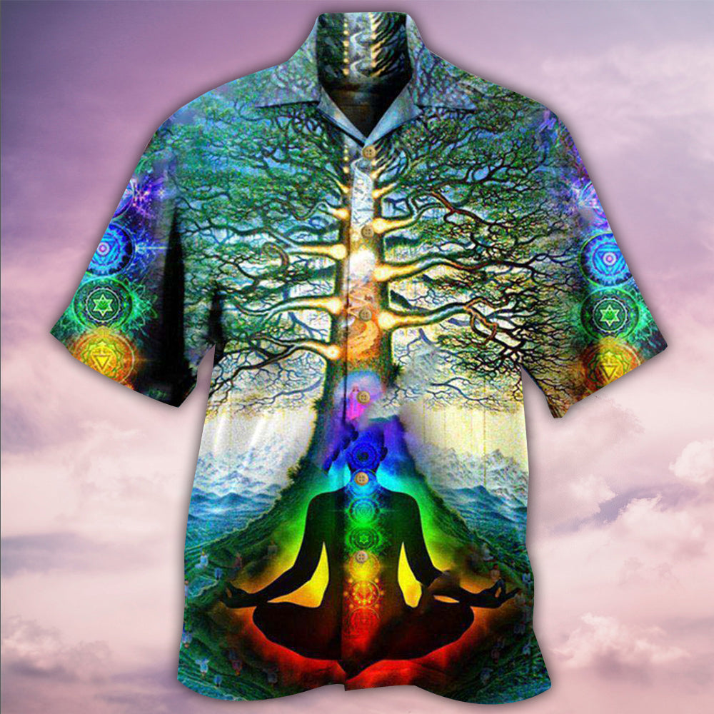 Yoga Peace Inside Tree Hawaiian Shirt For Beach Parties And Weekend Getaways
