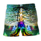 Yoga Tree Of Beach Shorts Print Detail For Thoughtful Gift Giving