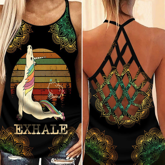 Yoga Meditation Peaceful Hollow Tank Top For Meditation Practice And Festivals