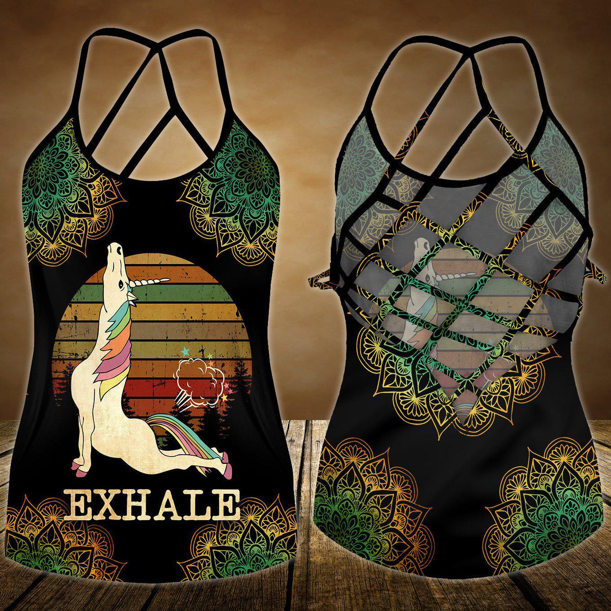 Yoga Meditation Peaceful Hollow Tank Top For Meditation Practice And Festivals