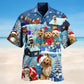 Yorkshire Dog Snow Hawaiian Shirt For Tropical Holidays, Outdoor Gatherings, And Everyday Comfort