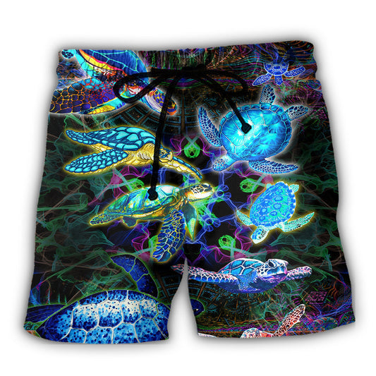 Ocean Turtle Next Wave Mystery Beach Shorts For Resort Travel And Thoughtful Summer Gifting