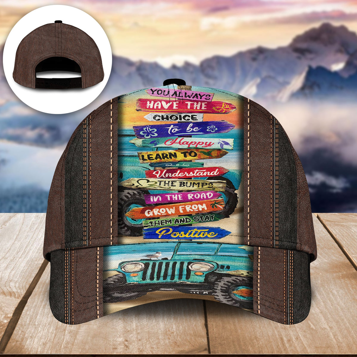 Beach Choose To Be Happy Classic Cap For Festivals Vacations Outdoor Fun And Daily Comfort