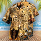 Vintage Skull Hawaiian Shirt With All Over Print For Tropical Holiday Resort Parties And Everyday Style