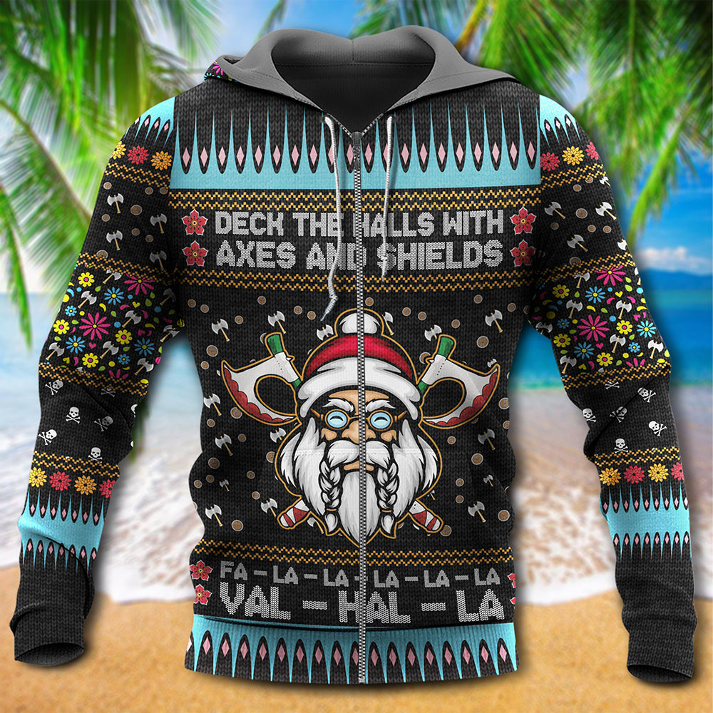 Viking Holiday Battle Humor Hoodie For Festive Celebrations Seasonal Trips And Relaxed Winter Wear