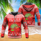 Red Cat Christmas Tree Mischief Hoodie For Christmas Gatherings Outdoor Trips And Relaxed Seasonal Style