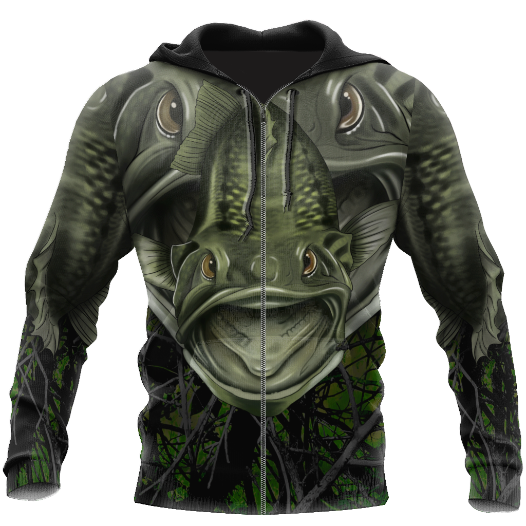 Largemouth Bass Badass Camo Hoodie For Fishing Lovers Outdoor Trips And Thoughtful Gift Giving