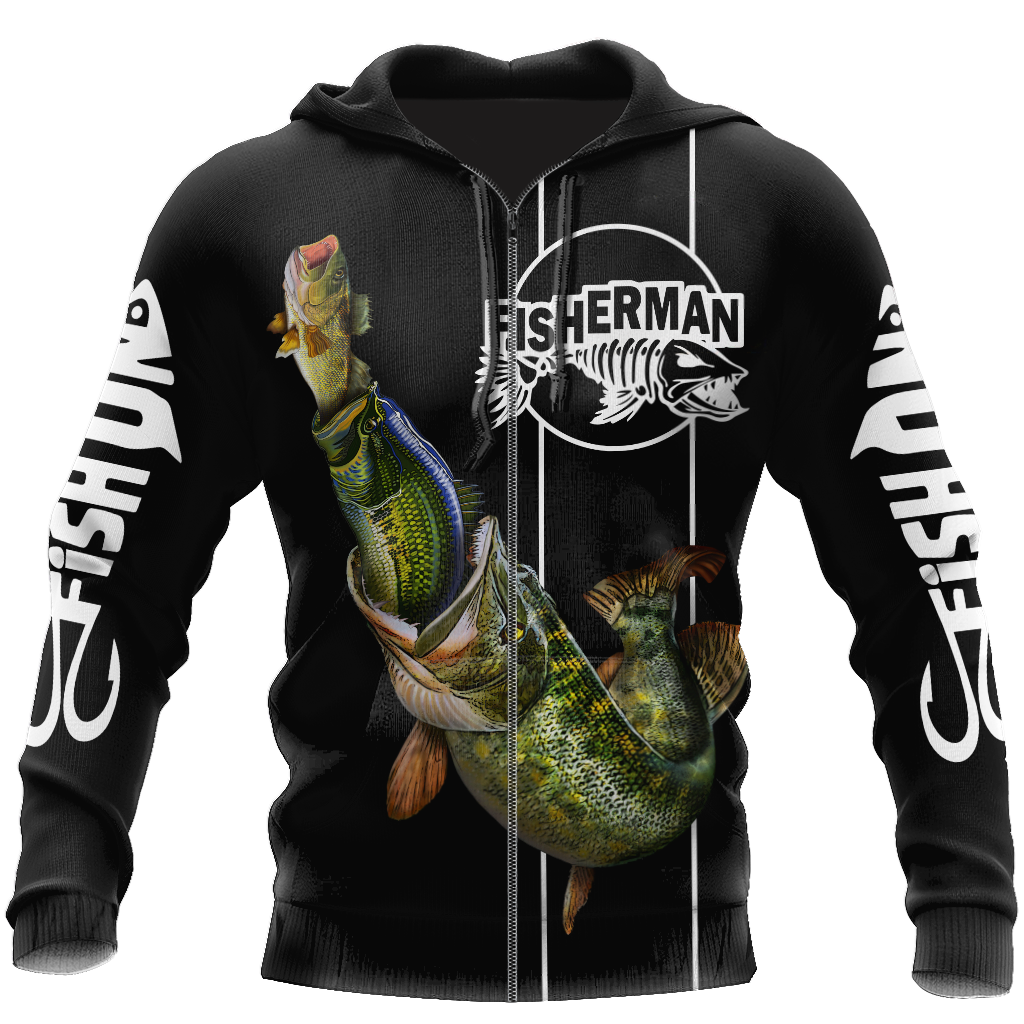 Black Great Fish Eats Small Hoodie For Fishing Trips Weekend Outings And Relaxed Casual Wear