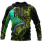 Bass Fishing Underwater Yin Yang Camo Hoodie For Lake Days Outdoor Travel And Thoughtful Angler Gifting