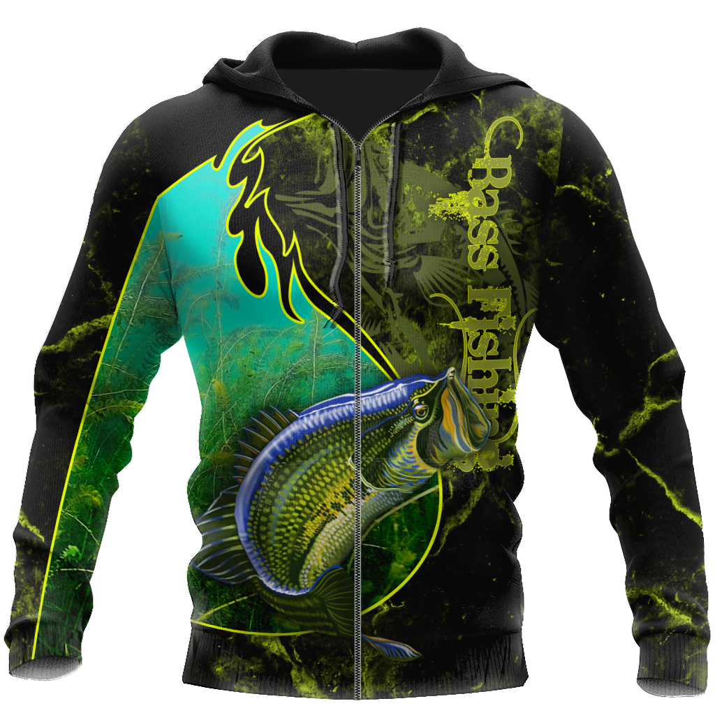 Bass Fishing Underwater Yin Yang Camo Hoodie For Lake Days Outdoor Travel And Thoughtful Angler Gifting