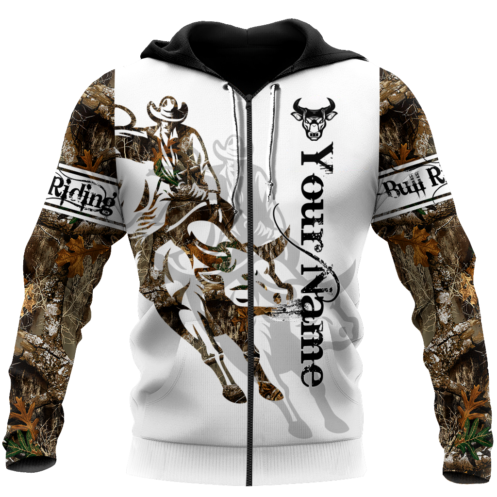 Bull Riding Tattoo Hoodie For Comfortable Daily Outfits Holidays And Casual Wear