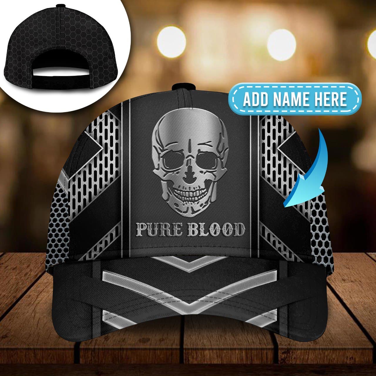 Skull Silver Black Personalized Classic Cap For Casual Gatherings Travel And Thoughtful Gift Giving
