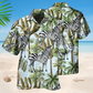 Tropical Zebra Hawaiian Shirt For Beach Days, Summer Outings, And Thoughtful Gift Giving