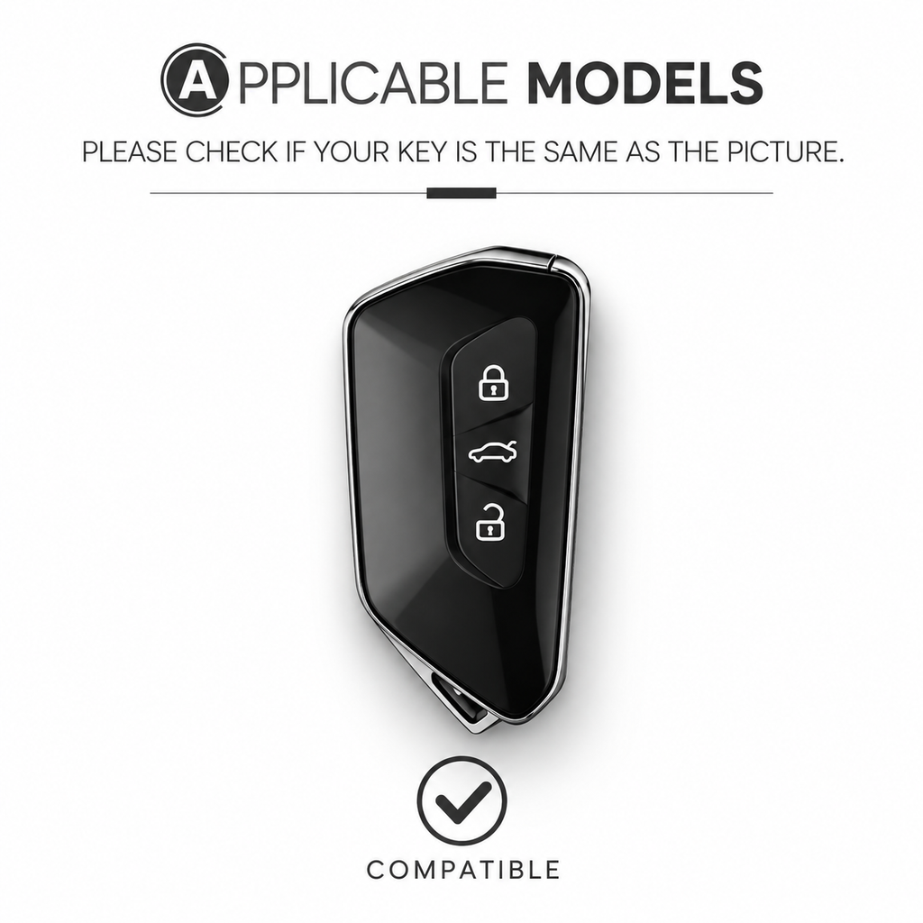 Zinc Alloy Car Key Fob Cover for Volkswagen Golf 8 MK8, ID.3, ID.4, Cupra, Skoda Octavia A8 & SEAT Leon MK4
