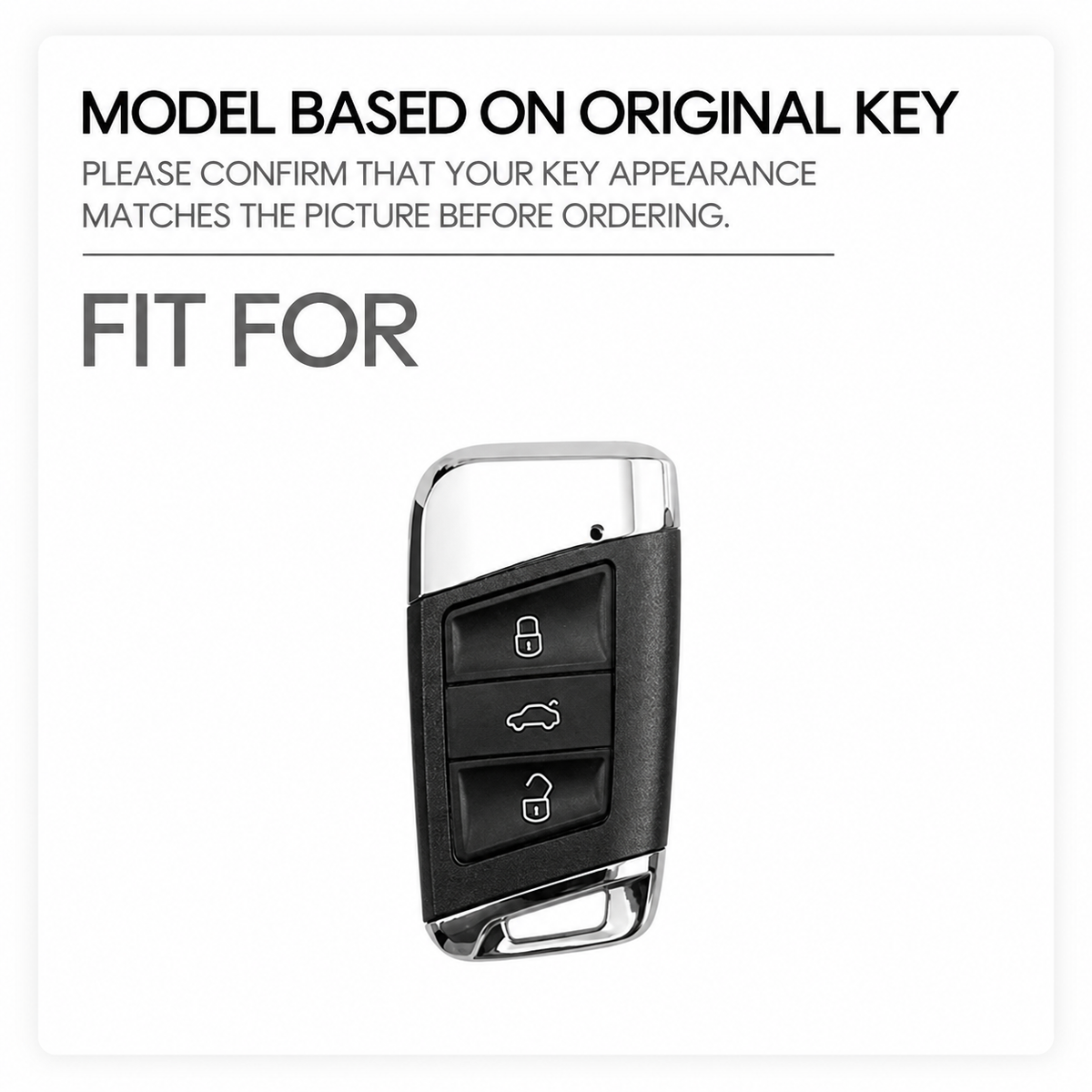 Zinc Alloy Car Key Fob Cover for Volkswagen Passat B8 & Magotan; Skoda Superb A7 & Kodiaq; SEAT