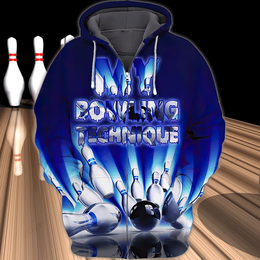 Bowling Game Hoodie For Recreation Events Travel Days And Comfortable Casual Wear
