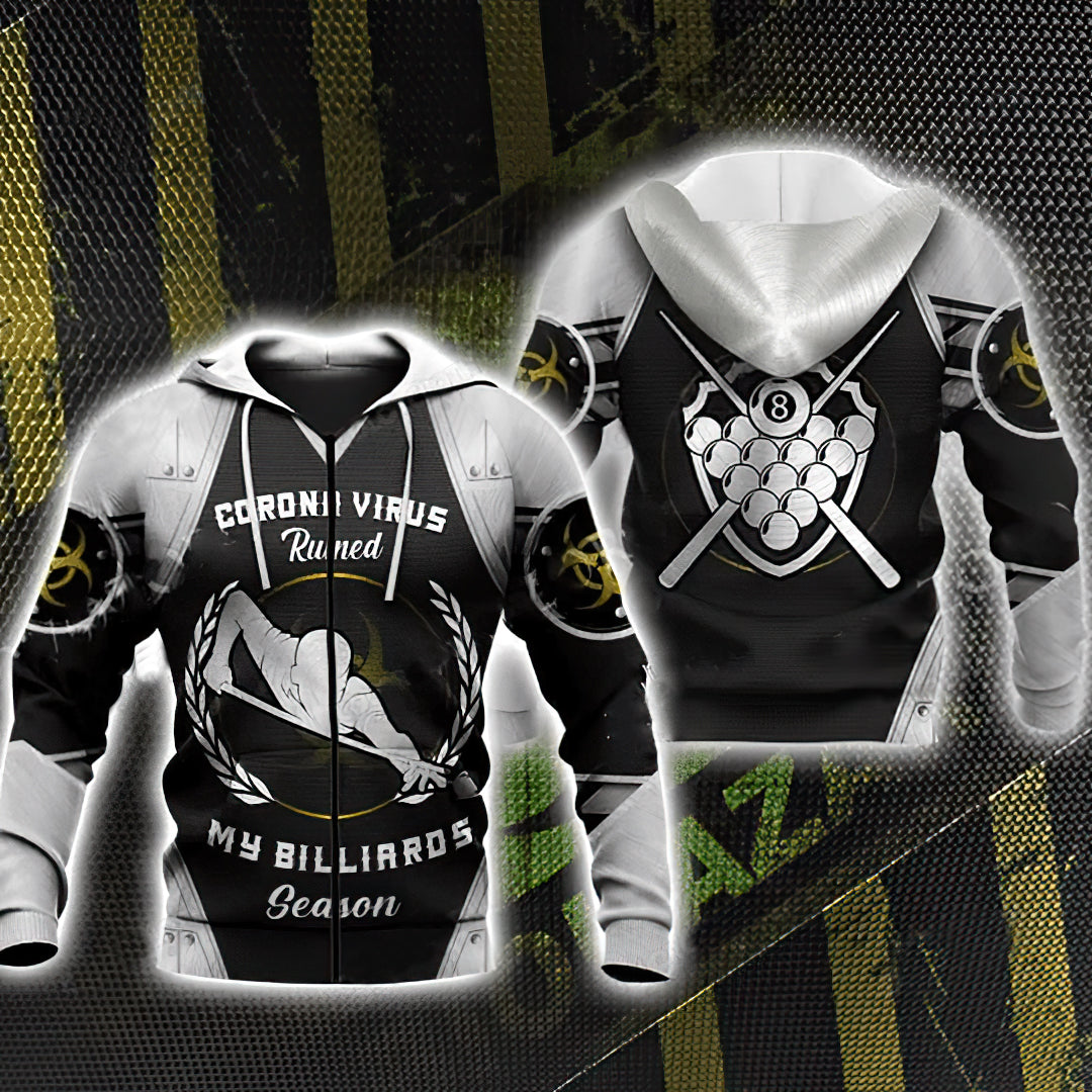 Billiard Season Sport Hoodie For Hobby Enthusiasts Casual Outings Travel And Everyday Comfort