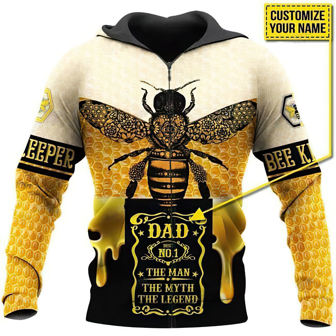 Beekeeper Dad Legend Personalized Hoodie For Everyday Wear Outdoor Adventures And Comfortable Style