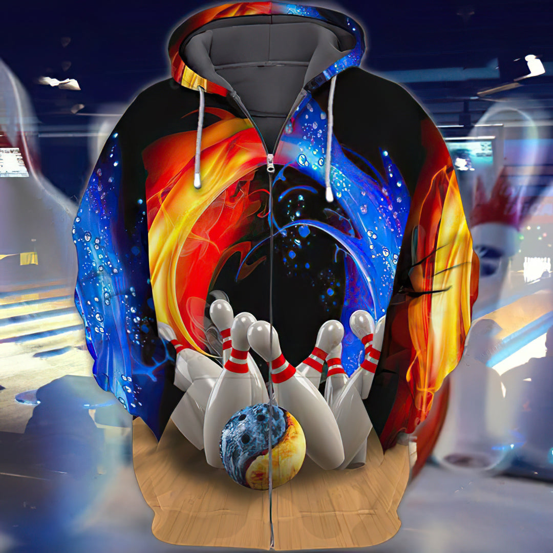 Bowling Wow Hoodie For Recreational Activities Travel And Comfortable Streetwear