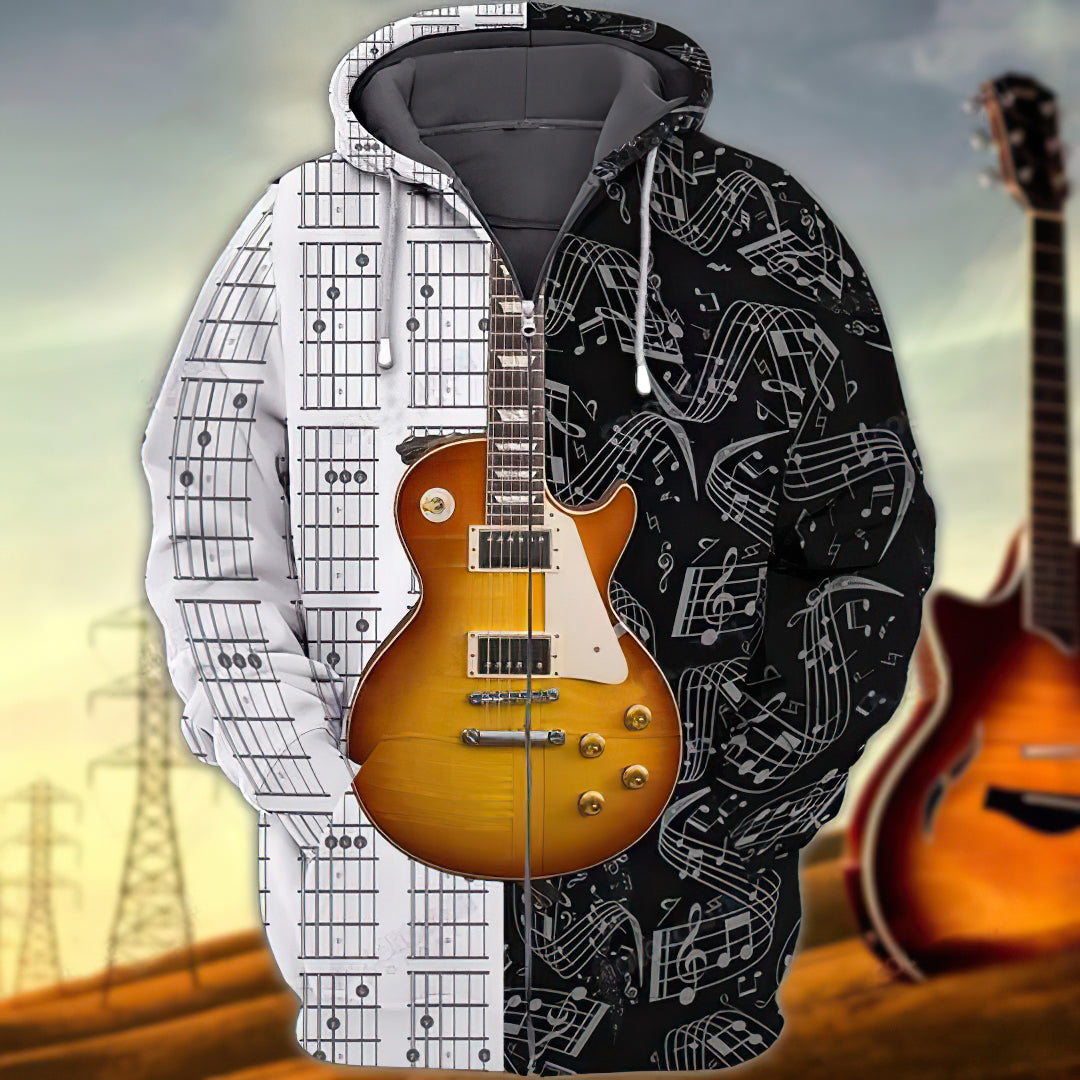 Bass Guitar Musician Hoodie For Anglers Nature Trips Holidays And Relaxed Layering