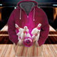 Pink Bowling Hoodie For Leisure Events Everyday Wear And Thoughtful Gifts