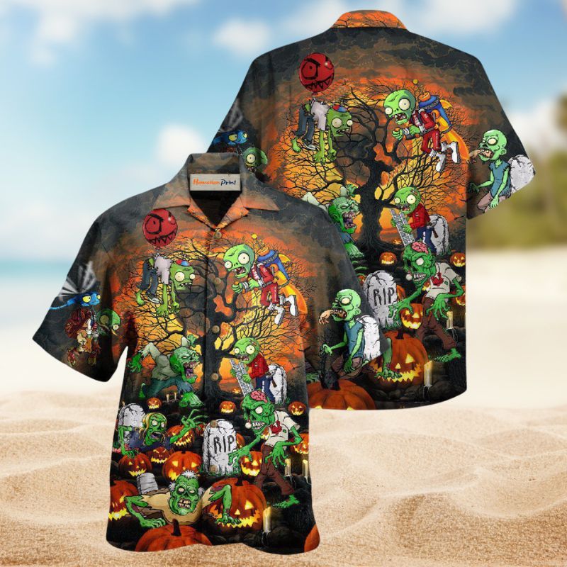 Zombies Wanna Fun Hawaiian Shirt For Beach Days, Summer Outings, And Thoughtful Gift Giving