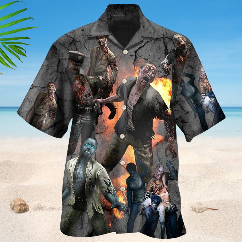 Creative Zombies Apocalypse Hawaiian Shirt For Resort Trips, Coastal Parties, And Warm Weather Style