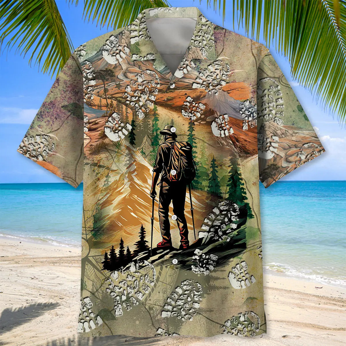 Moment Hiking Hawaiian Shirt For Coastal Travel, Casual Events, And Comfortable Summer Wear