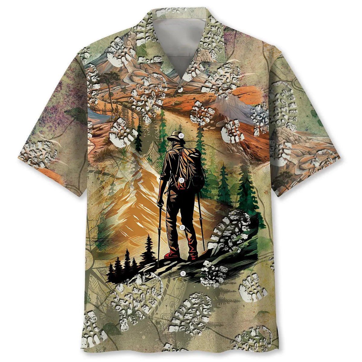 Moment Hiking Hawaiian Shirt For Coastal Travel, Casual Events, And Comfortable Summer Wear