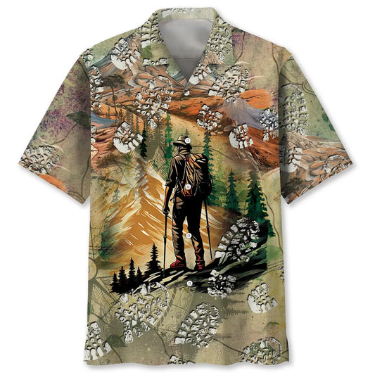 Moment Hiking Hawaiian Shirt For Coastal Travel, Casual Events, And Comfortable Summer Wear
