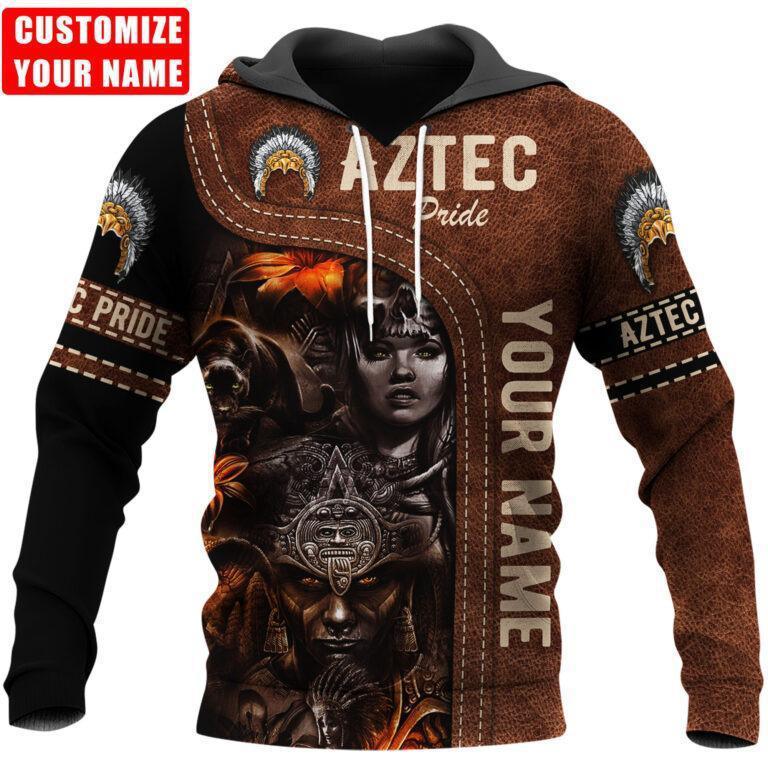 Personalized Aztec Pride Hoodie For Inclusive Celebrations Travel And Positive Casual Wear