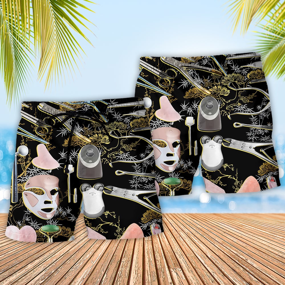 Aesthetician Beach Shorts Pattern Detail For Coastal Travel And Thoughtful Gift Giving