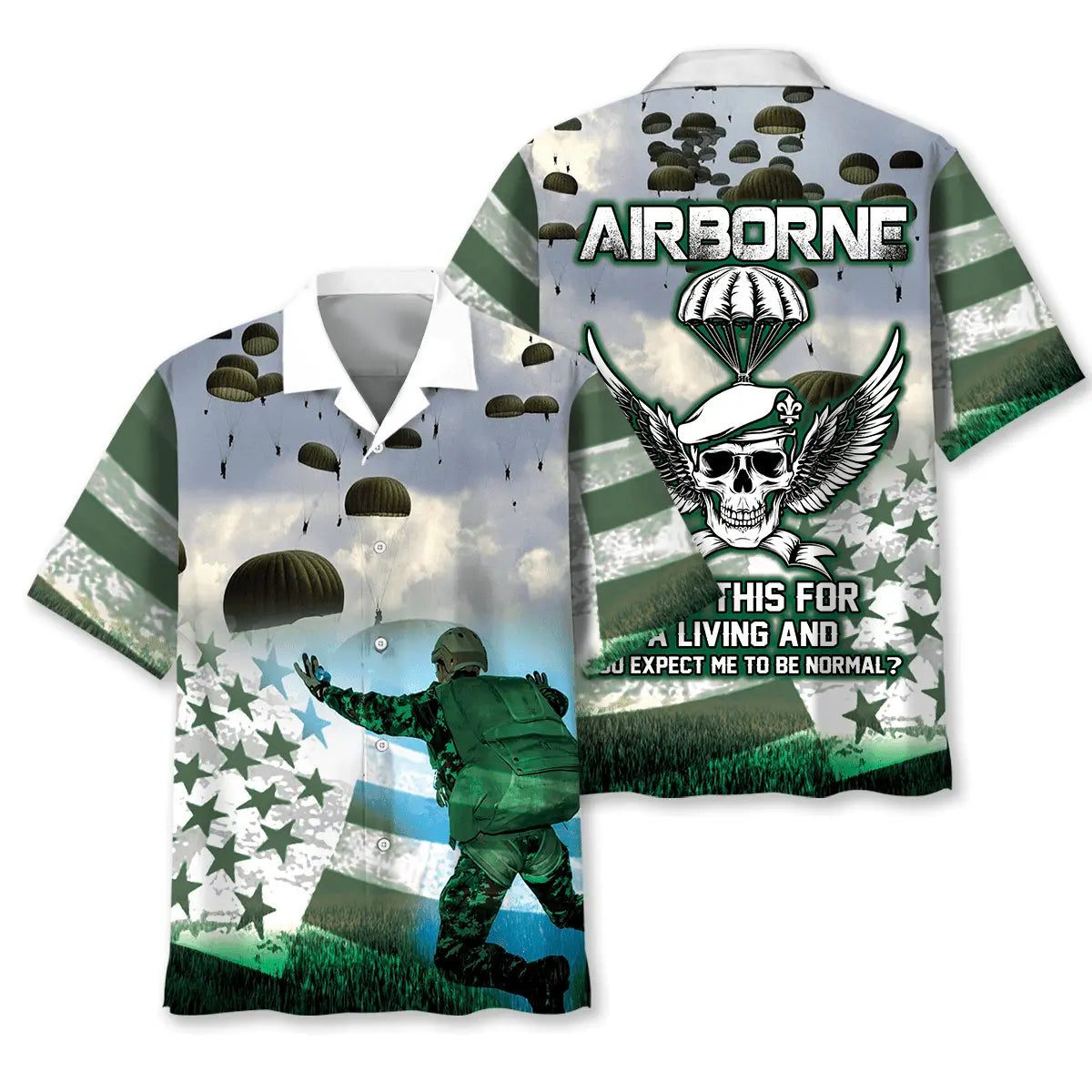 Airborne Veteran Hawaiian Shirt For Poolside Gathering And Easygoing Fashion