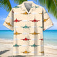 Airplane Colorful Hawaiian Shirt For Resort Escape, Poolside Gathering, And Travel Ready Style