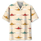 Airplane Colorful Hawaiian Shirt For Resort Holiday And Comfortable Travel Wear