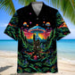 Alien Bigfoot Mischievous Gesture Hawaiian Shirt For Warm Weather Outing And Relaxed Summer Style