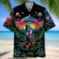 Alien Bigfoot Texas Heritage Hawaiian Shirt For Resort Trips, Coastal Parties, And Warm Weather Style