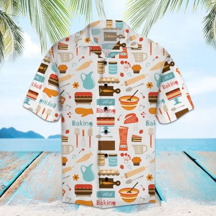 Summer Baking Hawaiian Shirt For Beach Days, Summer Outings, And Thoughtful Gift Giving