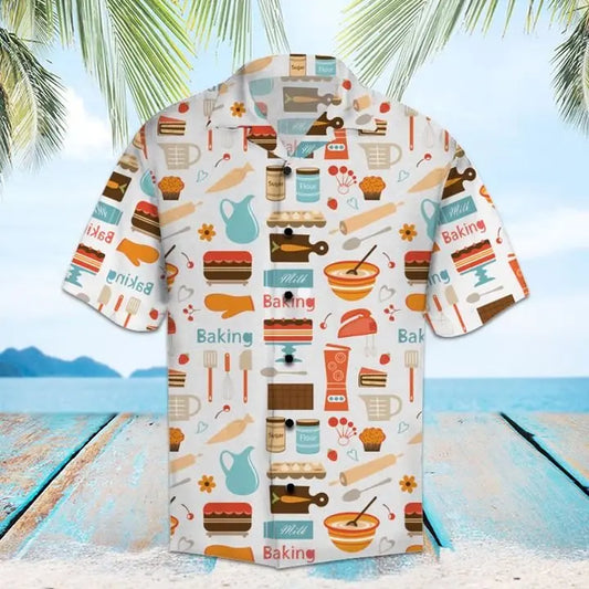 Summer Baking Hawaiian Shirt For Beach Days, Summer Outings, And Thoughtful Gift Giving