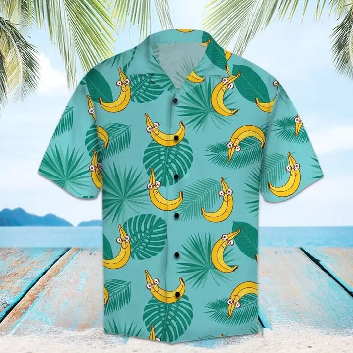 Summer Bananas Hawaiian Shirt For Resort Trips, Coastal Parties, And Warm Weather Style